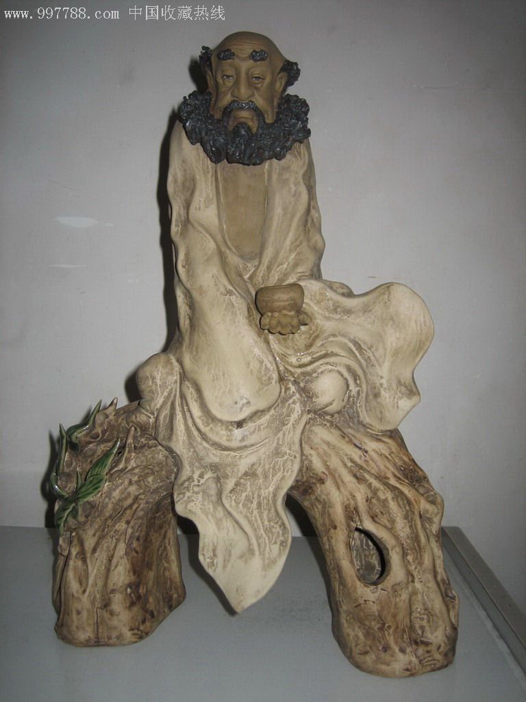 九十年代石湾窑素胎达摩像