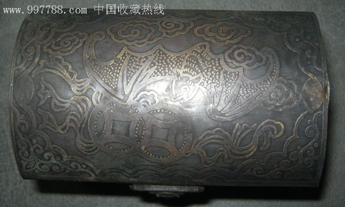 【大清乾隆十八年造】民间老首饰盒---木料包铜