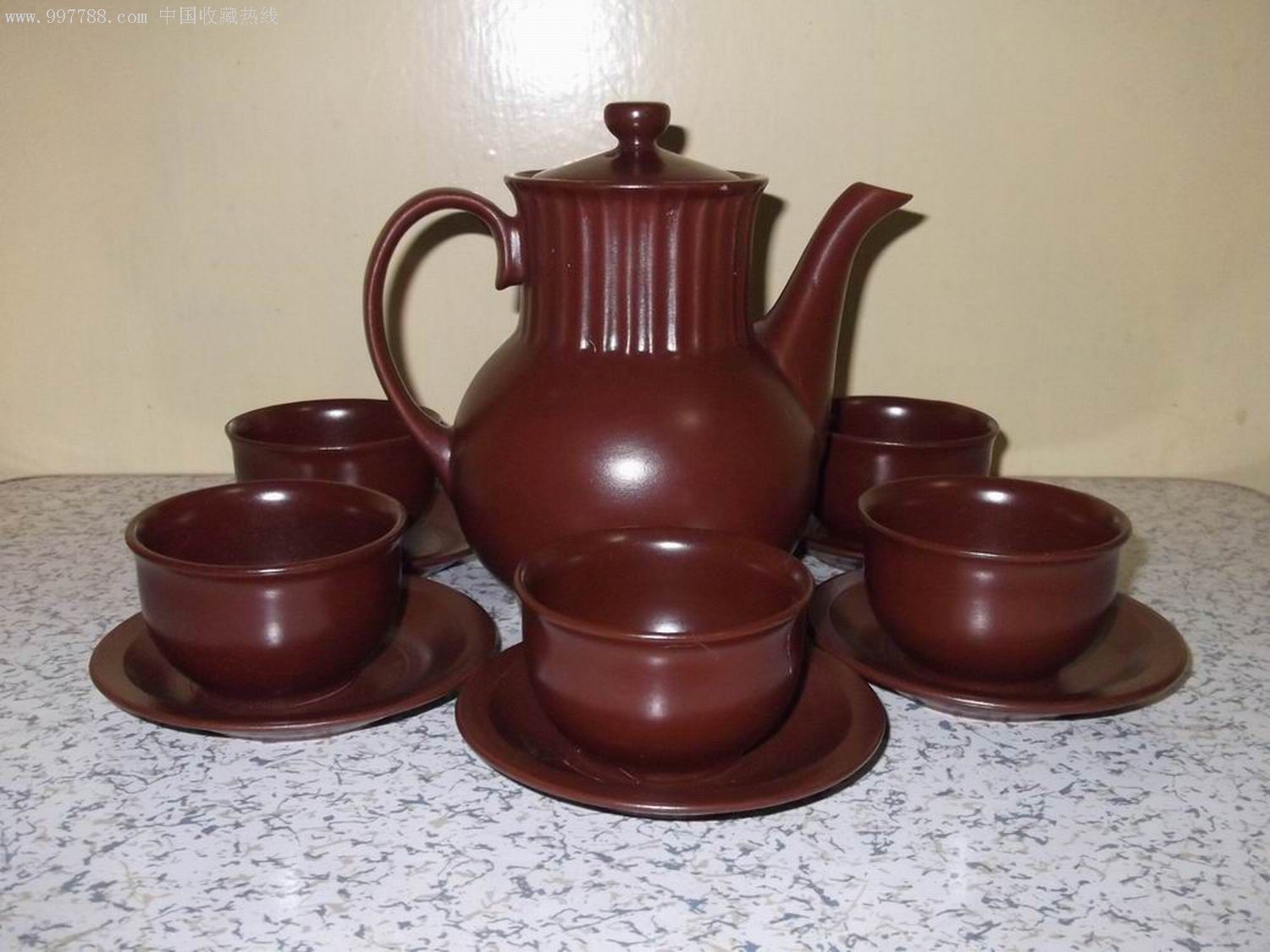 奎山牌13头木瓜茶具