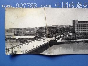 成都80年代府南河照片,老照片,风光建筑照,八十年代(20世纪),黑白,4.