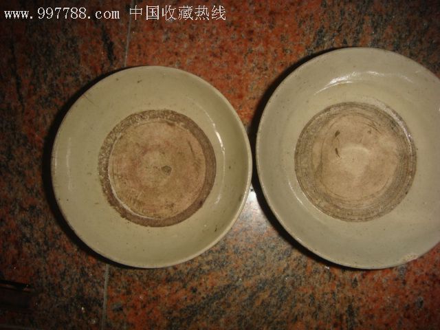 古代酒碗2个.一公一母亲