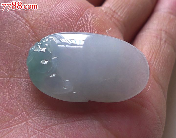 佳福琳甜润福瓜吊坠翡翠a货观音佛公手链带证