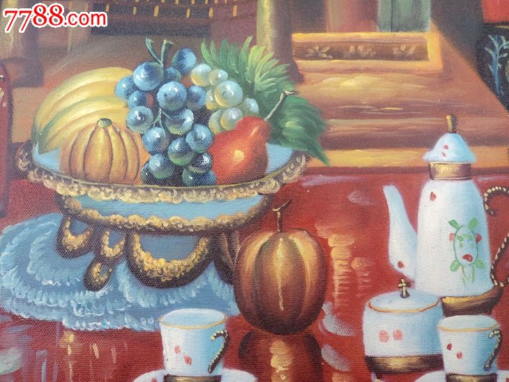 欧式居家风景静物装饰油画不带画框包邮赚信誉_价格98元【鸿艺堂古玩