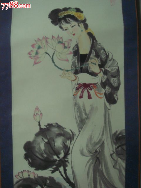 国画--子夜夏歌(作者:韩臻--韦世尧)-人物国画原