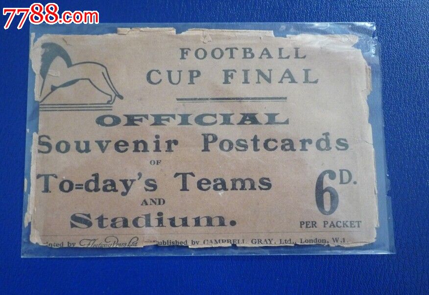 很早期英格兰足总杯决赛纪念明信片--博尔顿队