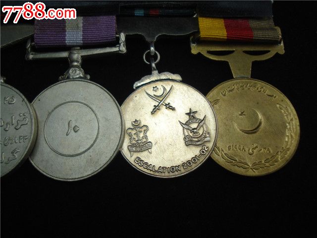 巴基斯坦*事奖章五联版第二套,军功章\/勋章,军