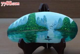 一元一个五彩石,原石,鱼缸花园假山装饰,diy彩绘石头画,龟爬石,奇石