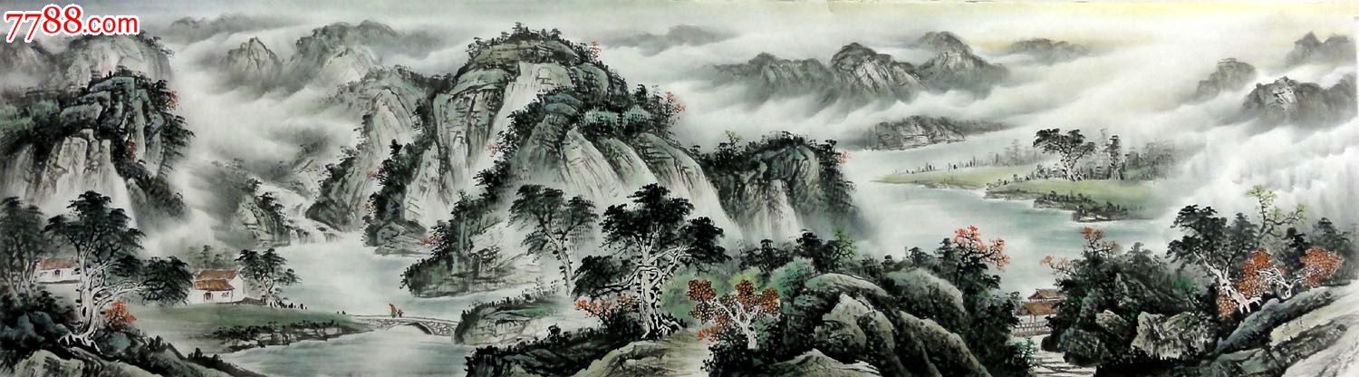 【画家简介】吴文清,男,1954年生,桂林人,著名山水画家.广西艺术学院毕业,阳朔画院高级画师,阳朔绘画研究院秘书长.桂林市美术家协会会员。擅长山水画,实力派人物,其独闢蹊径,首创彩墨山水,泼彩泼墨,大胆尝试用水彩画技法画中国画.1994年桂林日报,广西电视臺对他做过专访.其眾多作品获国内外大奖,2001年,作品山野农閒获中国书画名家大赛金奖,艺历录入百年中国书画家名录.