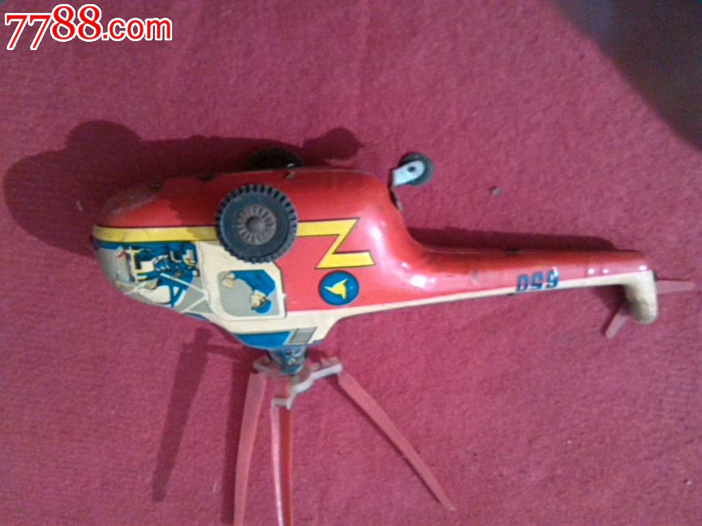 怀旧玩具铁皮玩具老玩具七十年代儿童玩具飞机上发条的