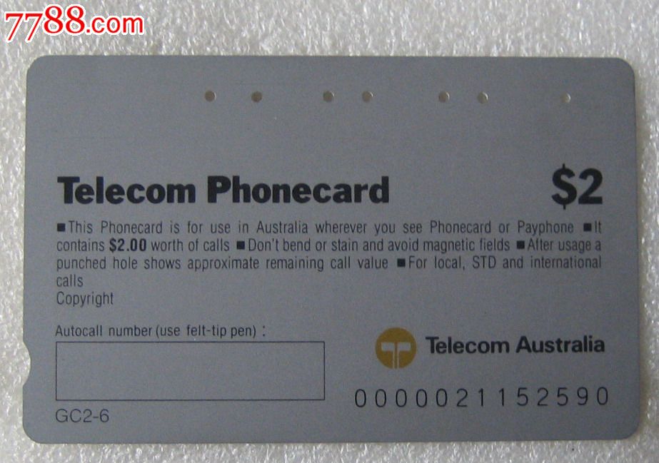 澳大利亚电话卡(有折)-价格:3元-se28137907-田