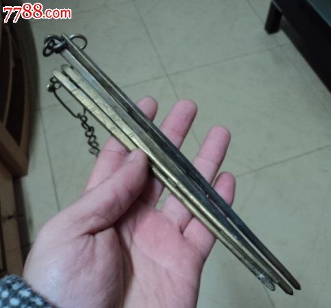 老火炉夹碳挑火用的铜筷2双-价格:200元-se28