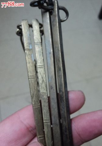 老火炉夹碳挑火用的铜筷2双-价格:200元-se28