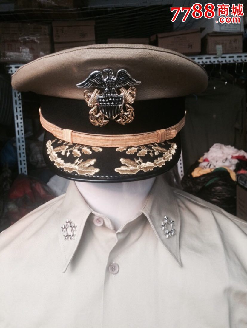 二战美国海军将官级大檐帽
