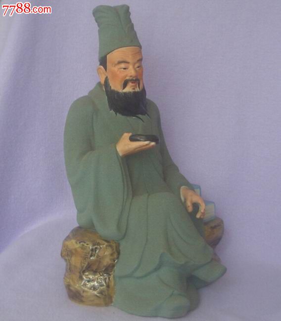 景德镇瓷塑大师冯文新作品《东坡爱砚