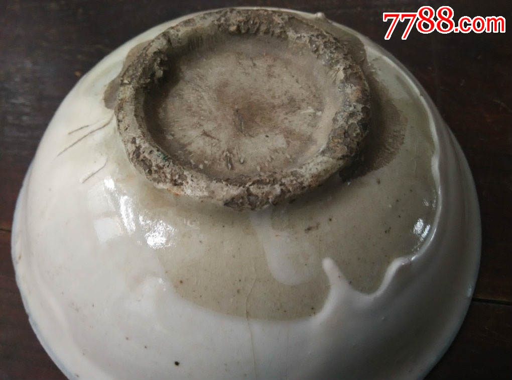 元代卵白釉碗元青花