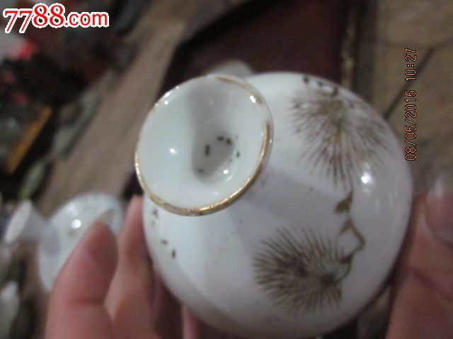 清朝【--候鸟来囍+牡丹花描金盖碗---】】2只,没