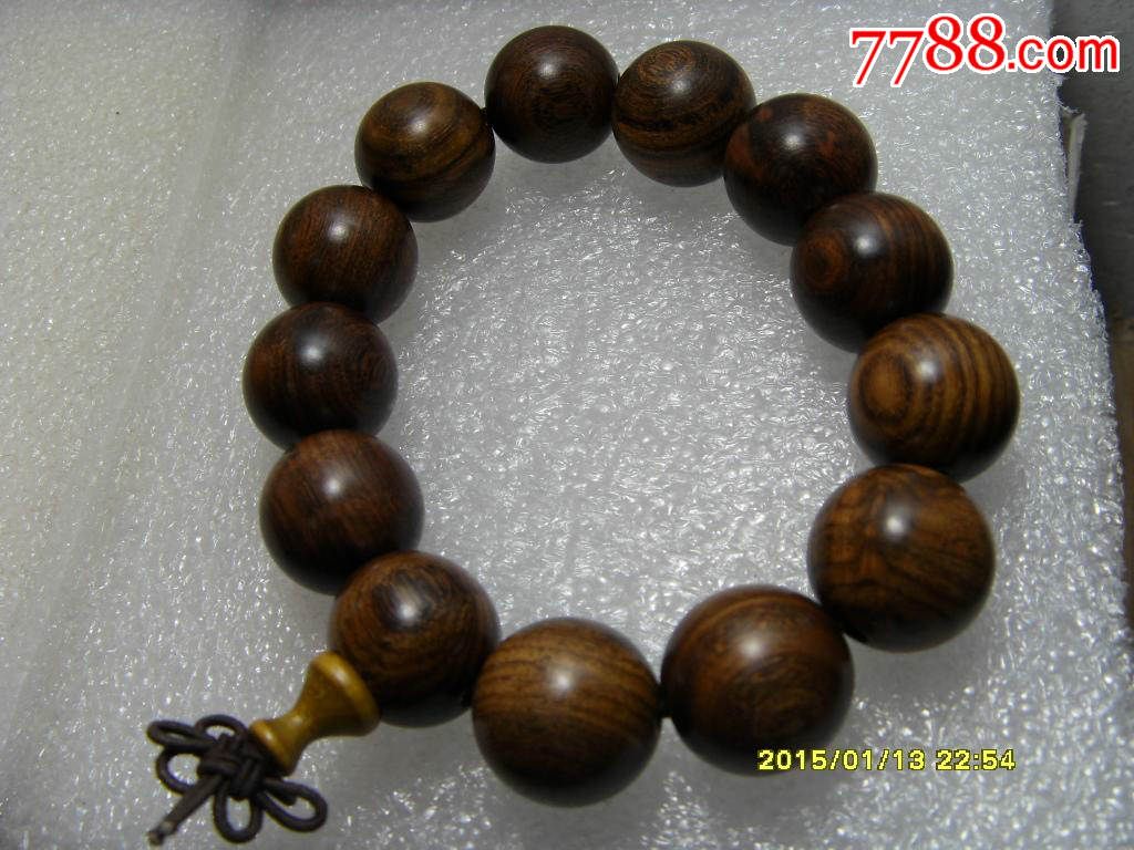 天然金丝檀阴阳木佛珠手串1.8男女情侣手链饰品念珠猫眼