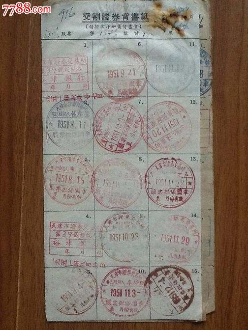 《江南水泥股票》交割证券背书纸-价格:98元-s