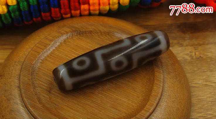 天珠天然西藏天珠西藏老矿天然至纯风化带证书九眼天珠11*41mm