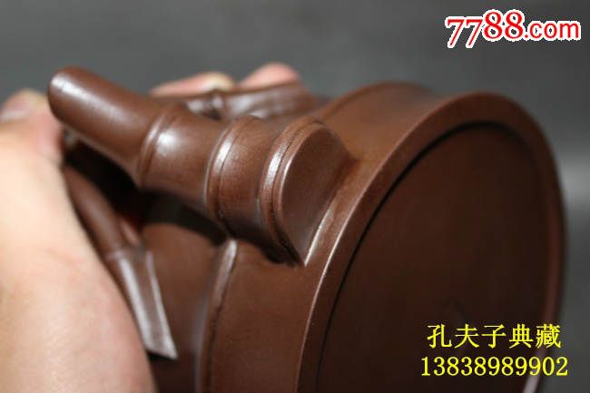 竹节提梁老紫砂壶金蝉壶金榜题名紫砂茶壶名家款全手工收藏