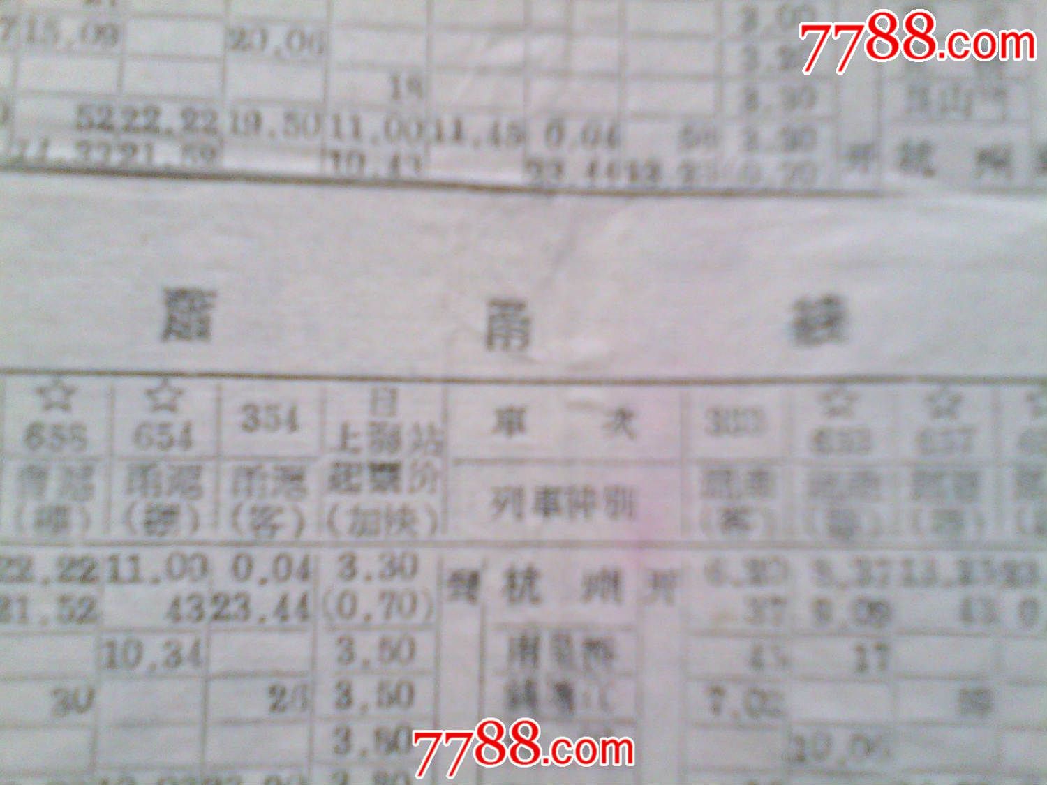 64春节火车时刻表-价格:150元-se31107806-其