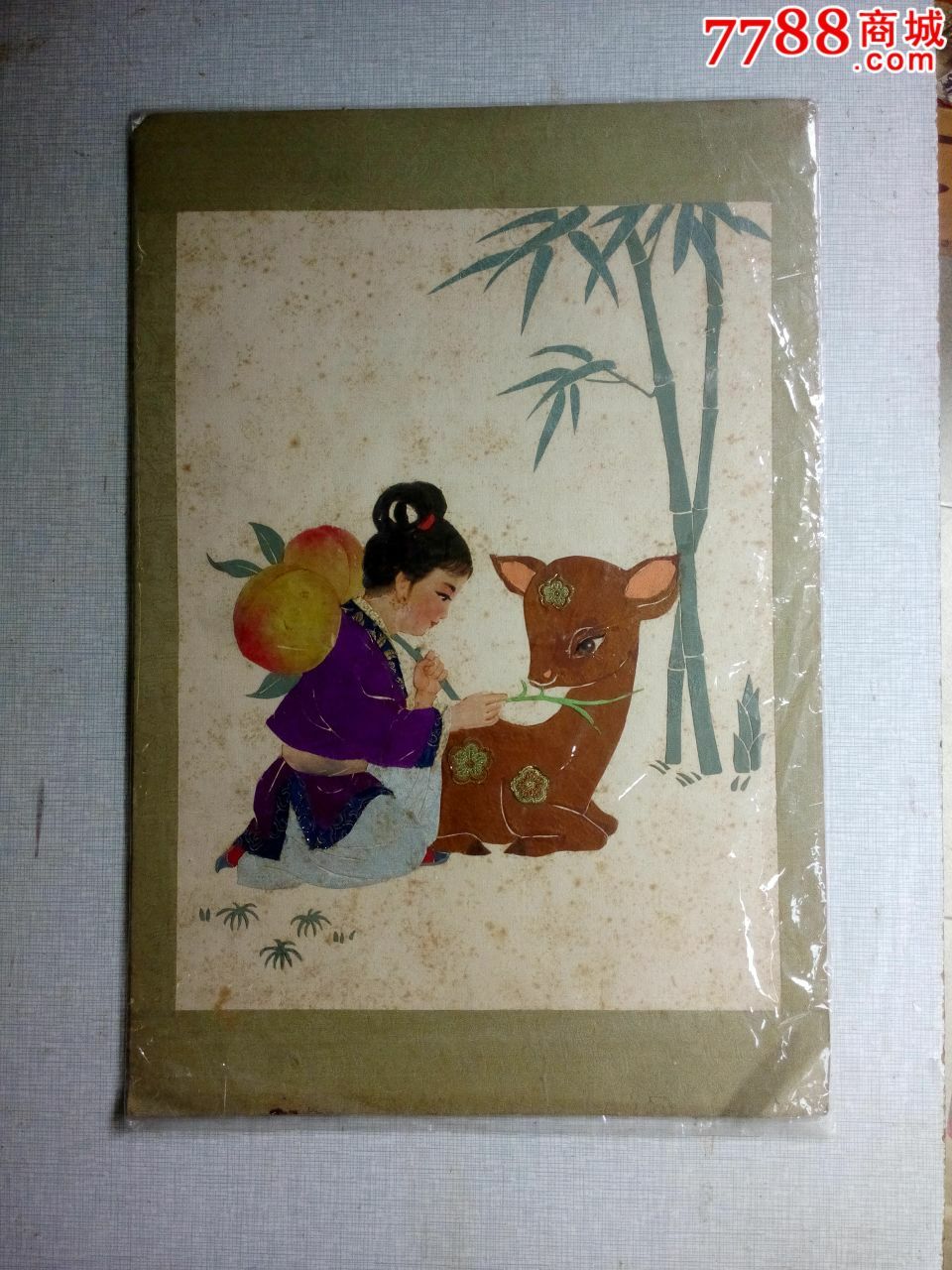 人物布贴画_其他工艺画【连艺阁】