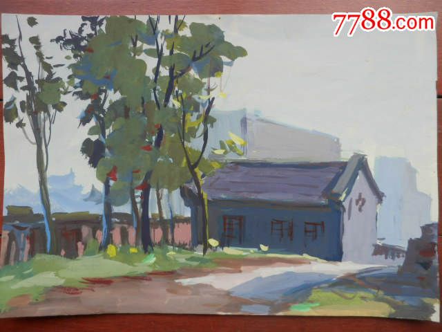 水粉画——山水b-价格:25元-se31260475-水粉/水彩