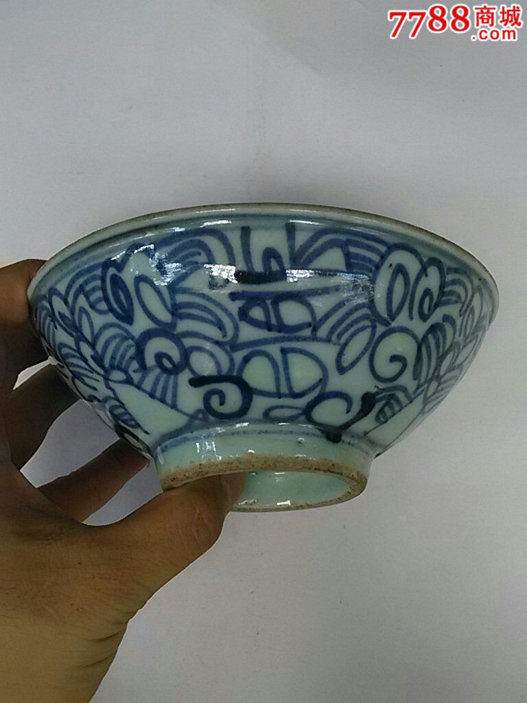 清代青花瓷双喜碗
