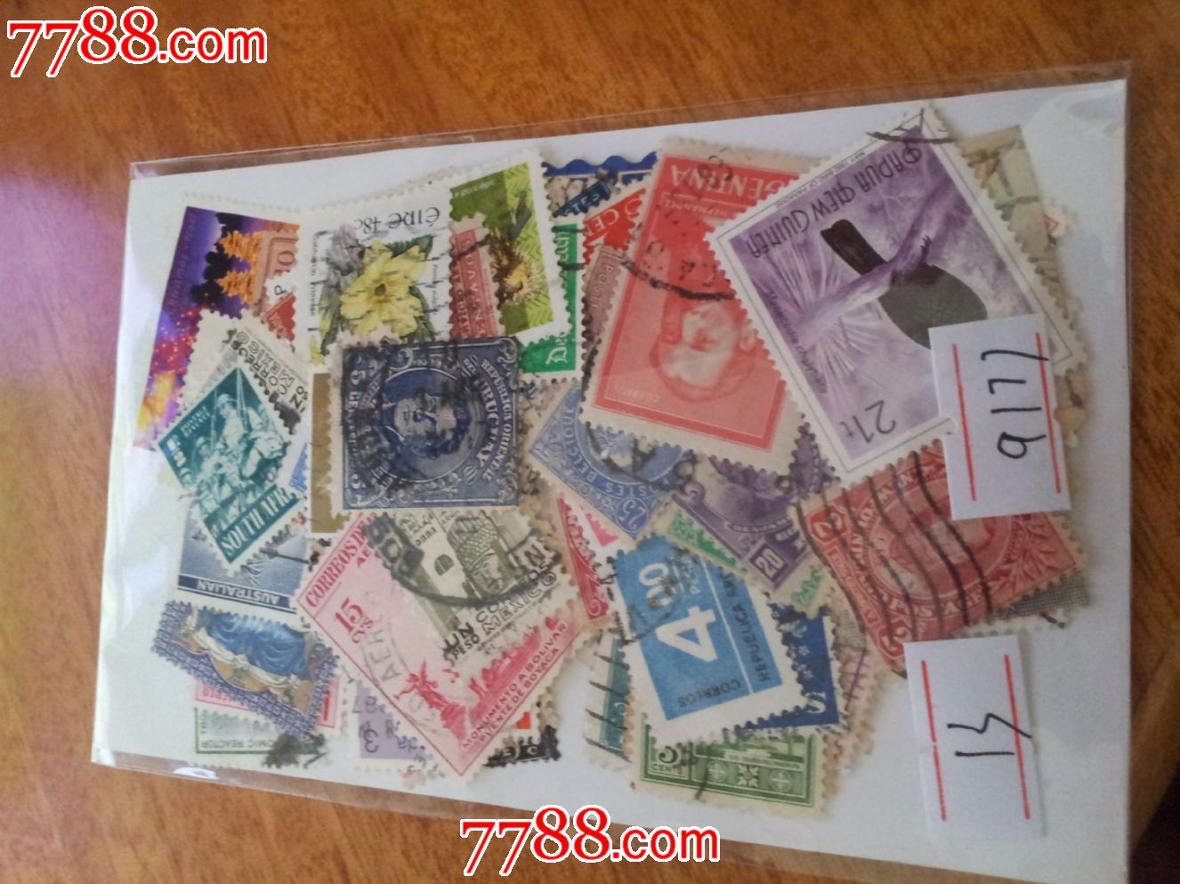 2015.9.21外国邮票100张,有大票有小票基本不