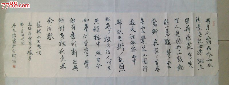 成都书法协会书法展参展书法行书苏轼永遇乐词