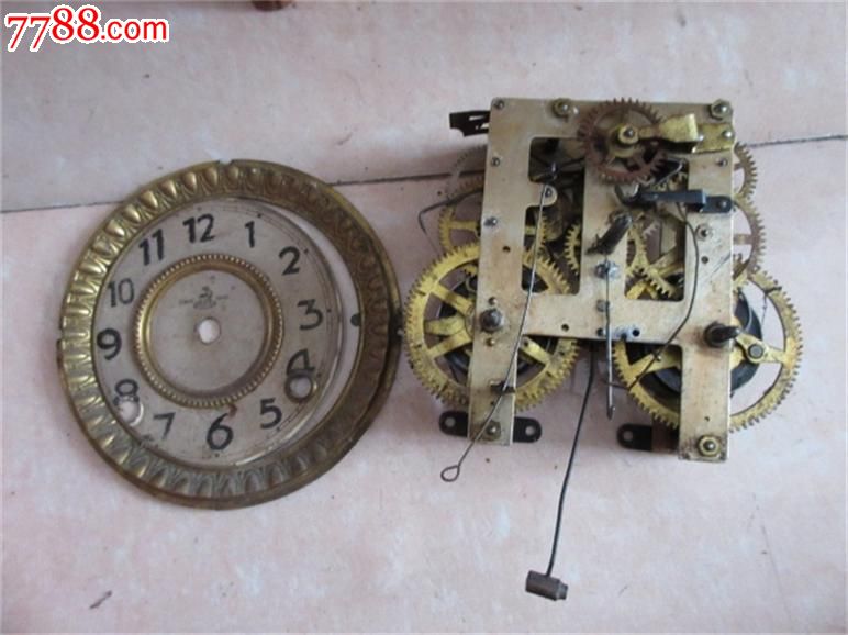 特价处理一个老钟表老座钟挂钟配件机芯铜齿轮包老收藏历史记忆