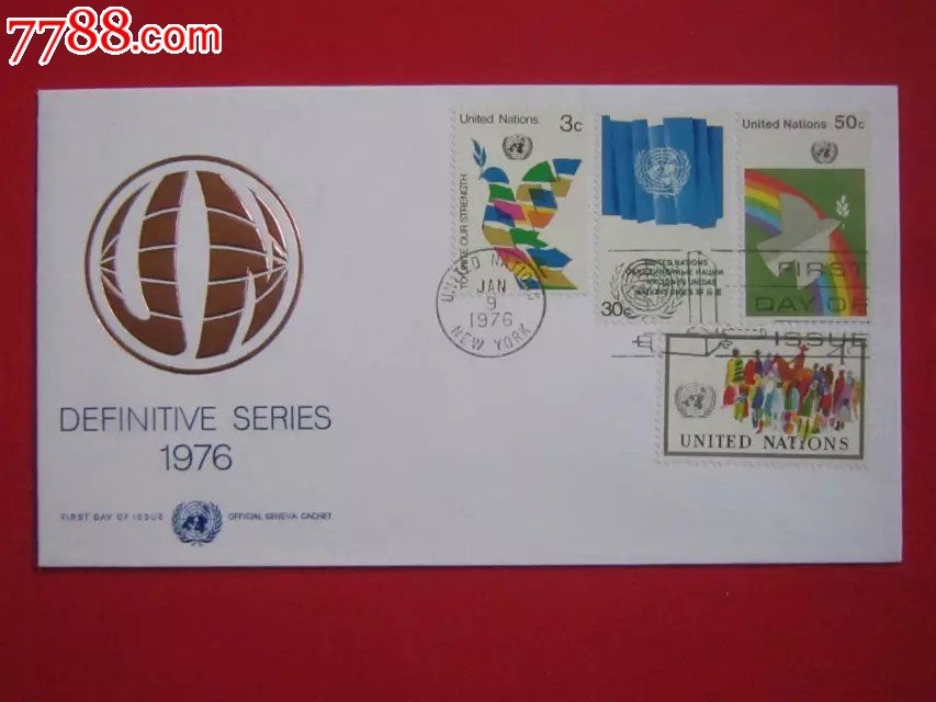 联合国1976年妇女十年和平鸽等首日封_联合国