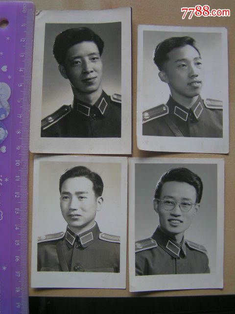 老照片【50年代,文艺兵标准照47张】大都身着55式军服,背面大都写有