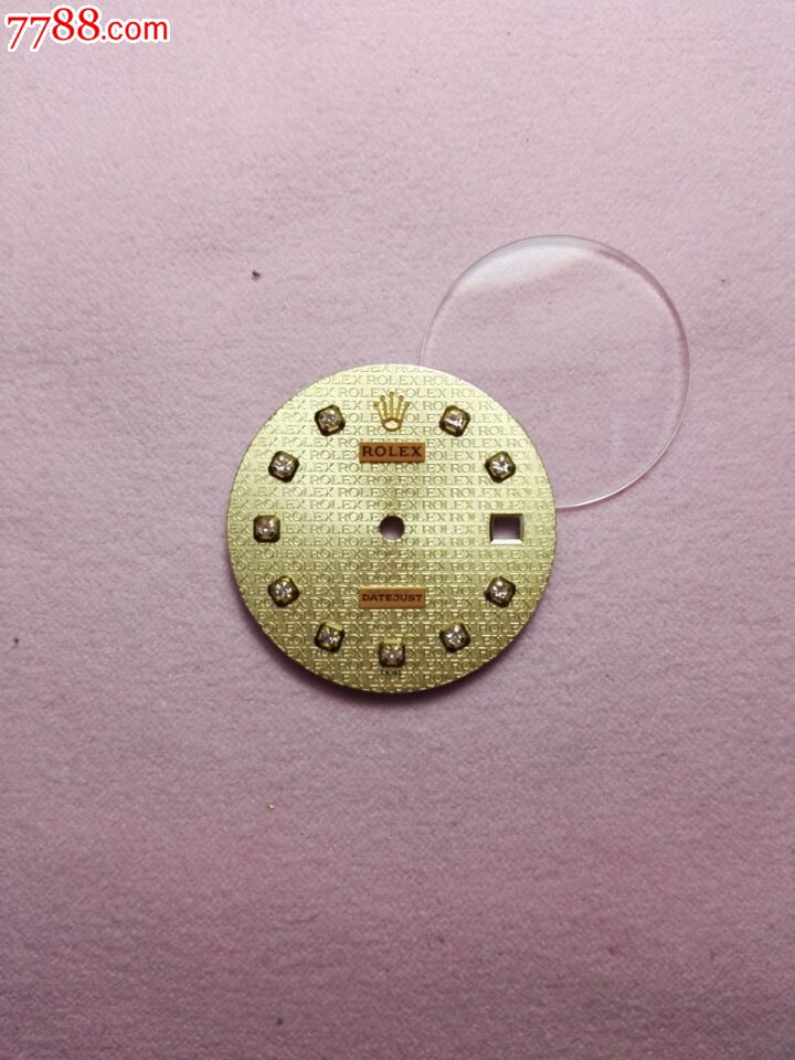 劳力士表盘表盘直径29mm金色表盘带金色字钉