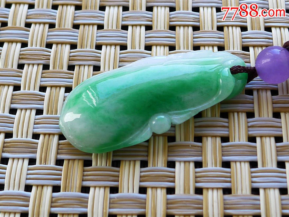 佳福琳翡翠批发细腻阳绿福瓜挂件-价格:1180元