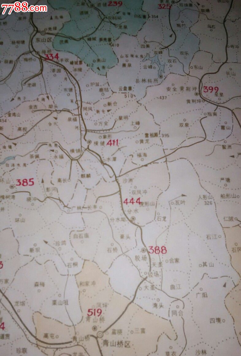 84年湘潭市人均占有土地分布图-价格:499元-s