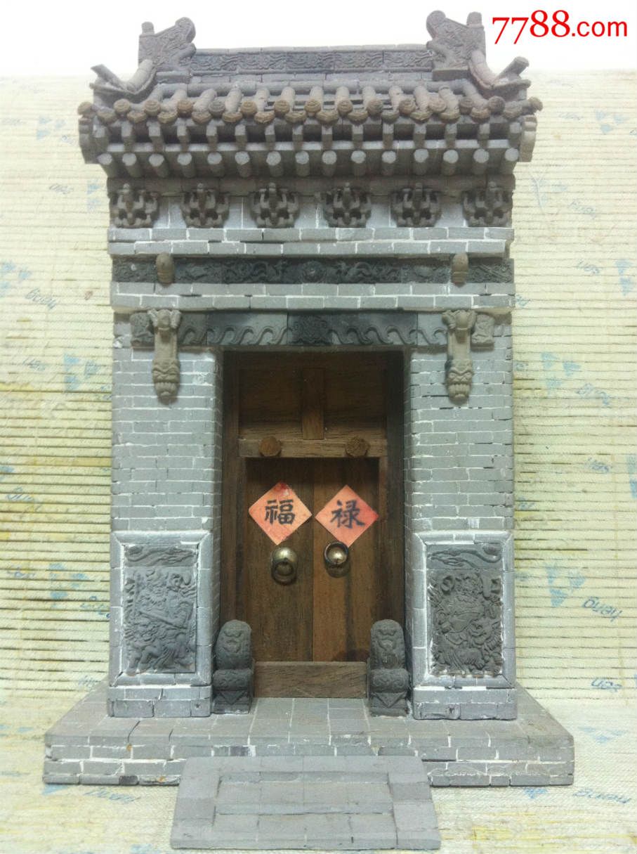 山西民居门楼,纯砖砌造微缩建筑艺术