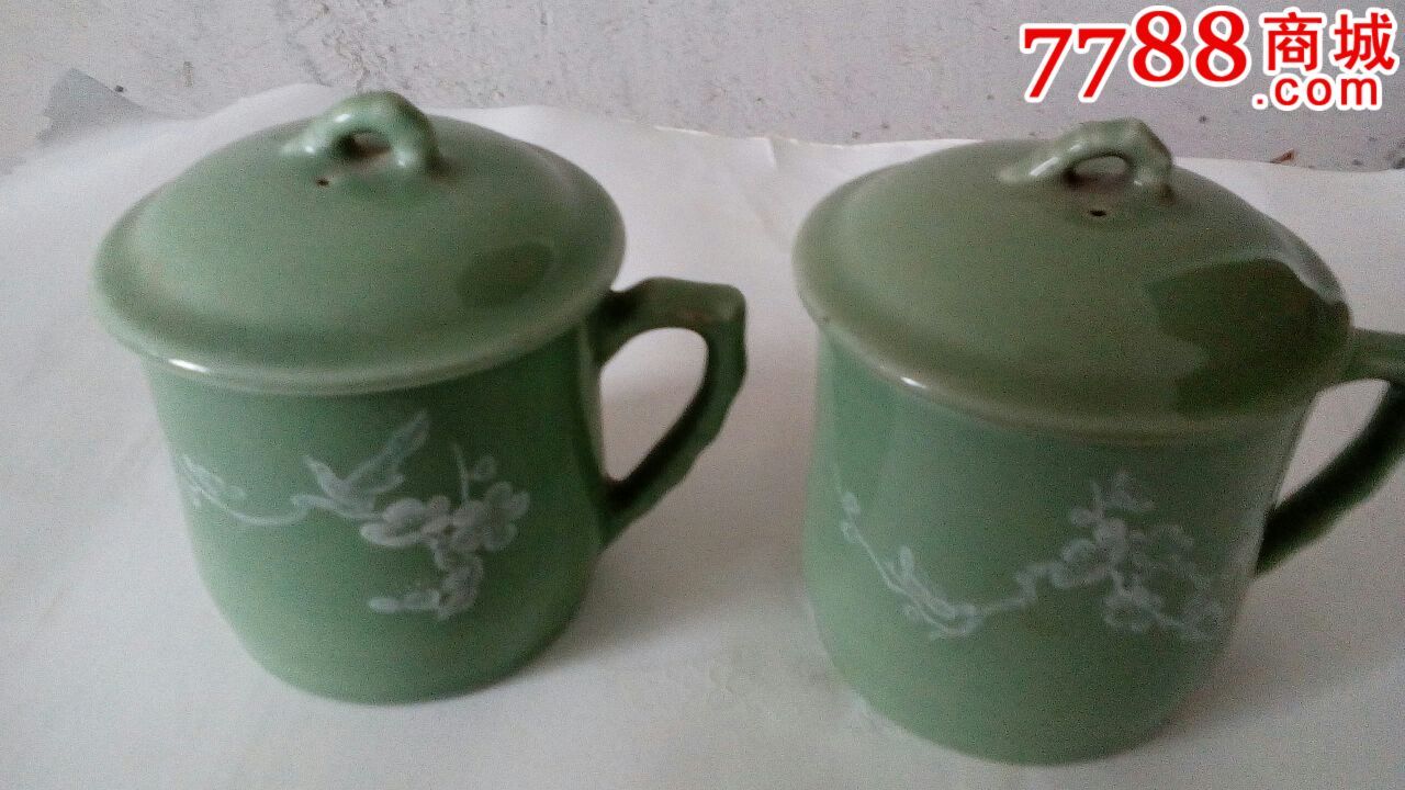 茶杯,绿釉瓷,松石绿\/秋葵绿,六十年代(20世纪),杯