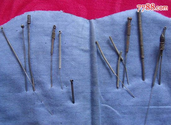 传承中华医学隗宝以前大夫针灸用过《银针包》古董收藏品