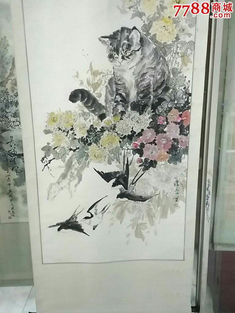 河北花鸟画会会长,张文学猫