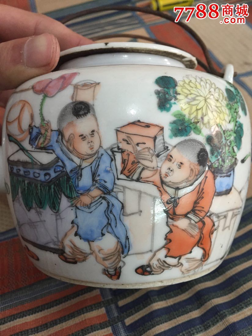 晚清圆形大名家汪芳林提壶,全品的!