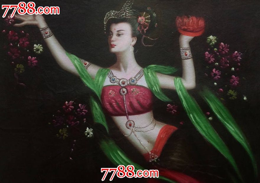 大幅油画】飞天~散花
