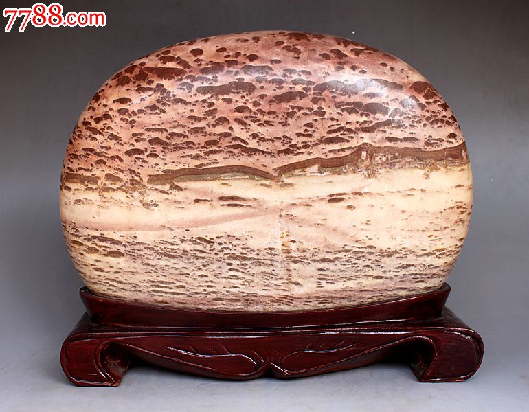 天然奇石原石头观赏石清江石草花石国画石三峡石原石摆件03_价格2400