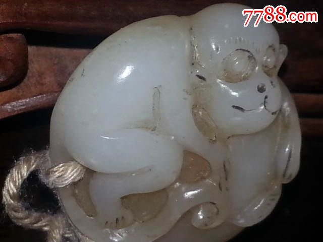 老玉猴子挂件