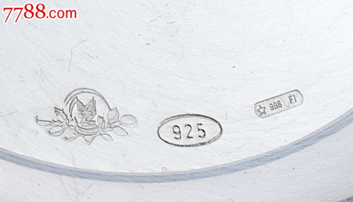 130克意大利葡萄滕蔓925纯银碗/干果碗西洋古董银器收藏