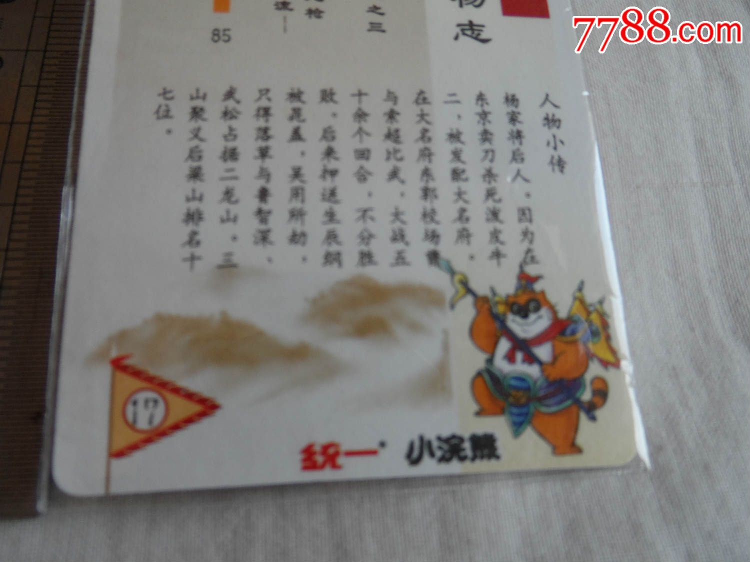 炫光卡(闪卡).水浒英雄传.青面兽,杨志.17.统一小浣熊