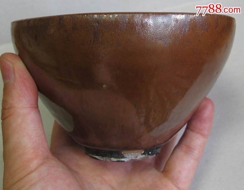老窑高古瓷收藏品——宋代紫金釉兔毫建盏【大开门好品相热门器形】