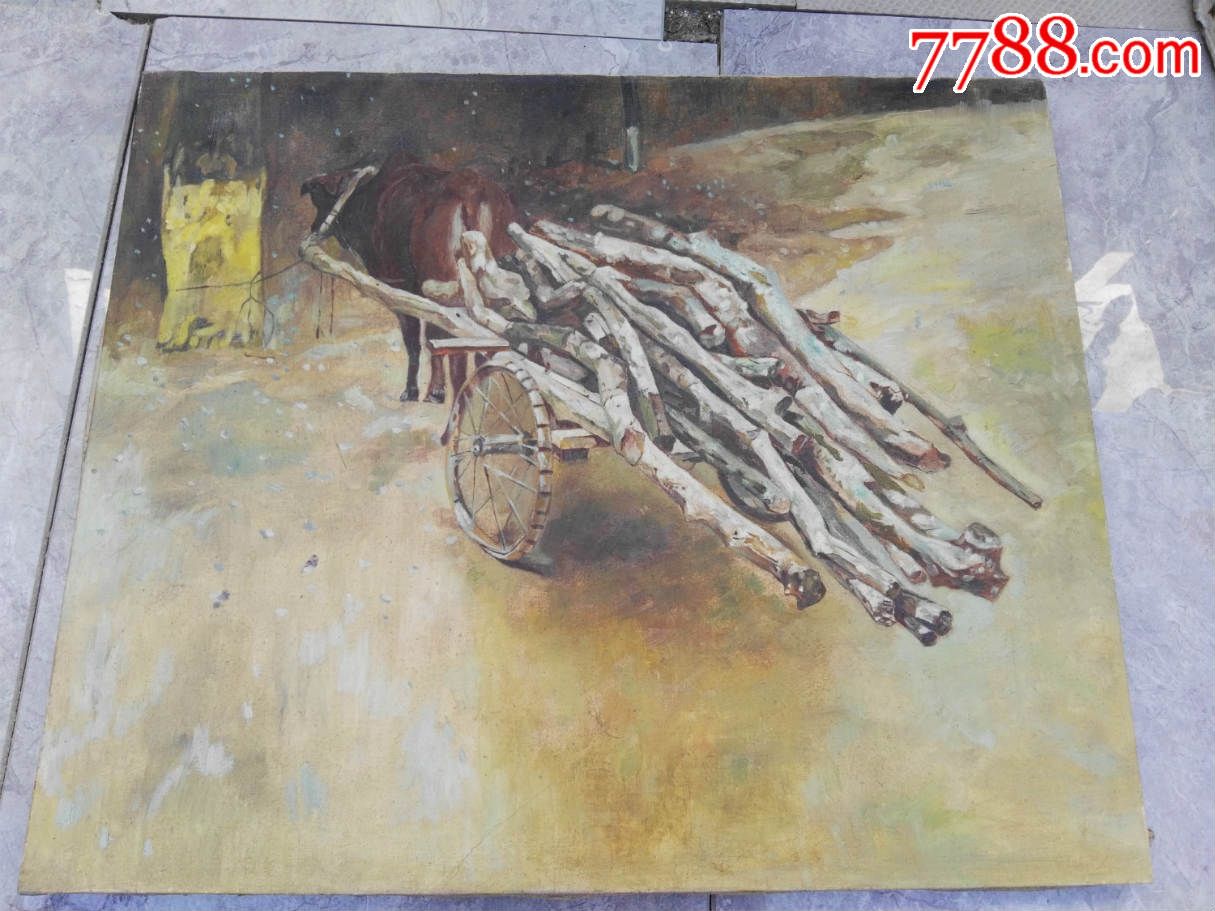 油画布马车,尺寸,60*50-se37681380-油画原画-零售
