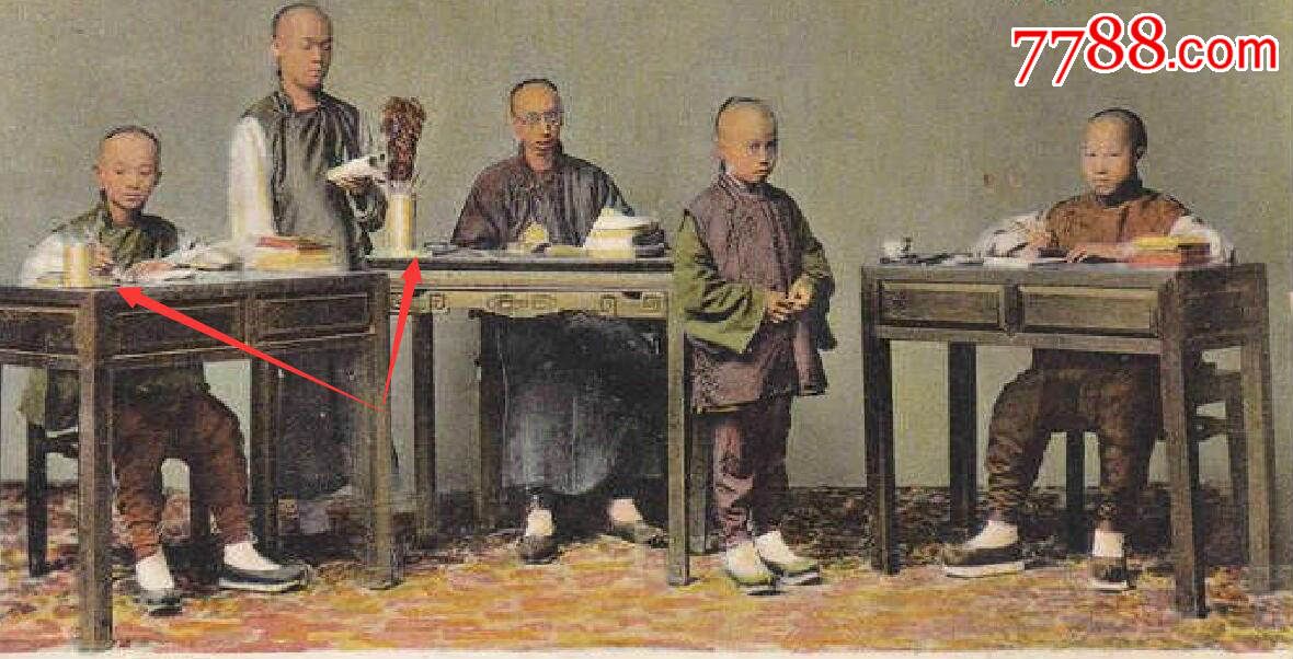 清朝咸丰6年【书生赶考笔筒】福顺号记