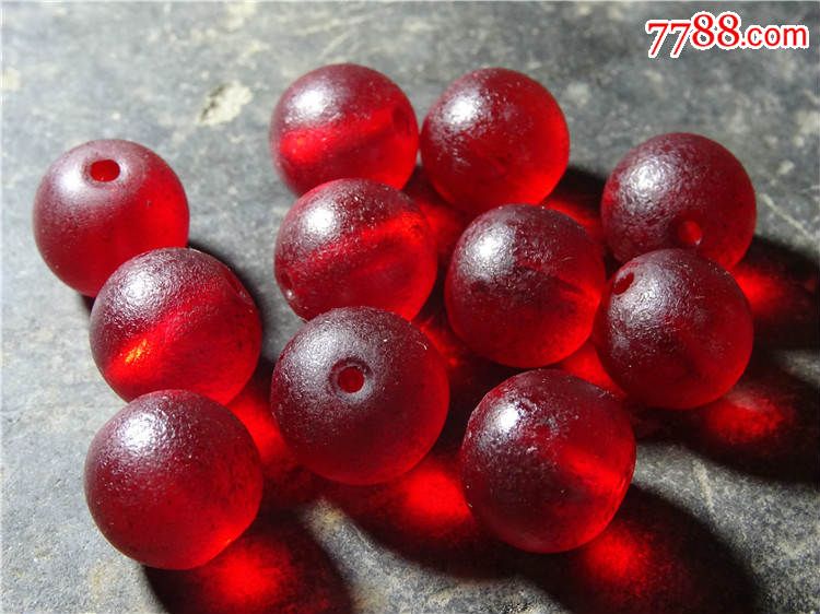 y23西亚红色琉璃10粒,琉璃珠/球_第4张_7788琉璃珠